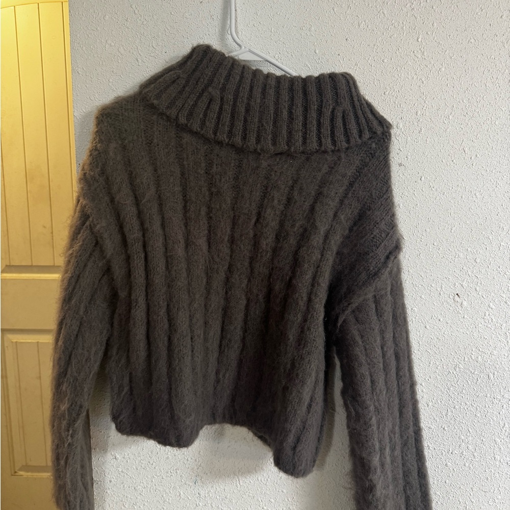 Wild Fable Dark Brown Cowl Neck Sweater